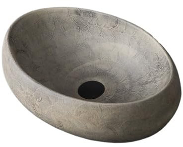 Lavabo Baño Lavabo de encimera Vintage for baño Interior y Exterior, Lavabo de Patio, Lavabo Individual Lavabo sobre Encimera