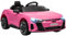 HOMCOM Kinder Elektroauto 12V Kinderauto mit 2,4 GHz Fernbedienung, 2 Motor, Kinderfahrzeug mit 4 gefederten Rädern, Hupe, Scheinwerfer, Musik, Sanftstart, Hilfsrad, für 3-5 Jahre, Rosa