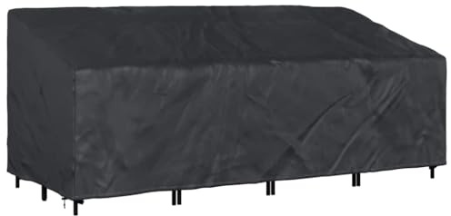 vidaXL Abdeckung für Gartenbank 220 x 100 x 89 cm 210D Oxford Stoff, Gartenbankhülle, modern, wasserdicht, UV-beständig, strapazierfähiges Oxford, rechteckig, mit Druckknöpfen