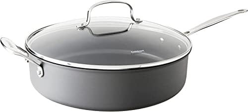 Cuisinart 633-30H Chef's Classic Sauteuse antiadhésive anodisée dure de 5,2 L, 633-30HP1, aluminium, noir