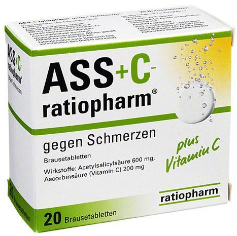 ASS + C-ratiopharm® Brausetabletten gegen Schmerzen
