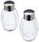 FACKELMANN S/P-Streuer 2erSet Salz-und Pfefferstreuer 2er Set Jade INOX, Glas, Silber, ca. 7,5cm, 2-Einheiten