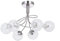 LITECRAFT Allium Semi Flush Ceiling Light 6 Arm with Wire Ball Shades - Nickel