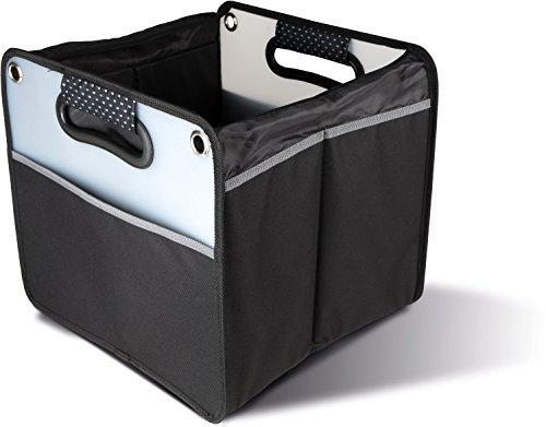 Faltbarer Cargo Einkaufskorb mit Abdeckung, ideal für Unterwegs & Einkauf - Farbe: Black - Größe: 33 x 30 x 30 cm