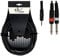 GEWA Cable en Y Basic Line 1,5 m, negro, 1x clavija estéreo de 3,5 mm - 2x clavija mono de 6,3 mm, 190120