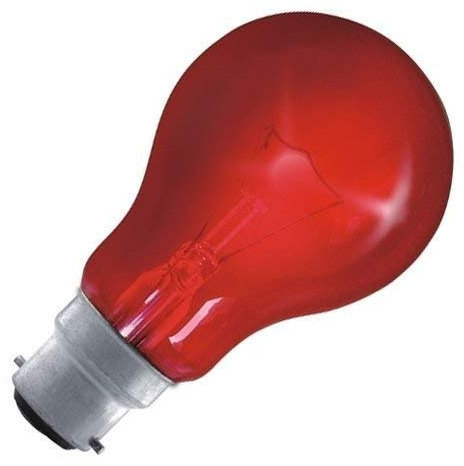Eveready GLS Fire Glow Bulb - Red - Bayonet Cap B22 - 60w (Pack of 10)
