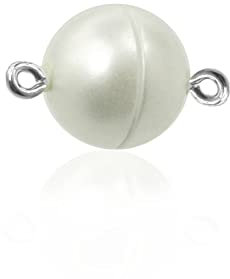 Magnetverschluss für Schmuck 10mm weiss, extra starker Magnet für Armband Halskette Schmuck,