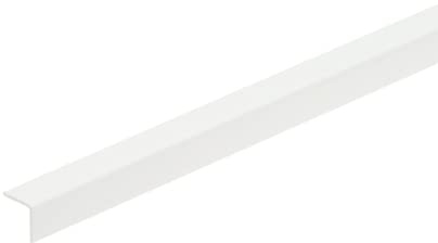 Cezar PVC Corner Angle Trim – 10 × 10 mm to 50 × 50 mm - White Wall Guard Edge Protector - Impact-Resistant 1m Length TMW Profiles (10mm x 10mm x 1M)