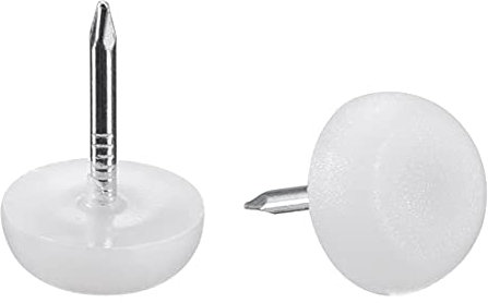 sourcing map Patin Glisseur Clouer Pied Chaise Table Protection Tampon Vis 12mm Dia Plastique 60Pcs