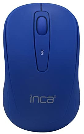 İnca IWM-331RM Kabellose Funkmaus – 2,4 GHz, 800/1600 DPI, Ergonomisches Design, Leise Tasten, 3 Tasten, Nano-USB-Empfänger, 10 m Reichweite, Blau