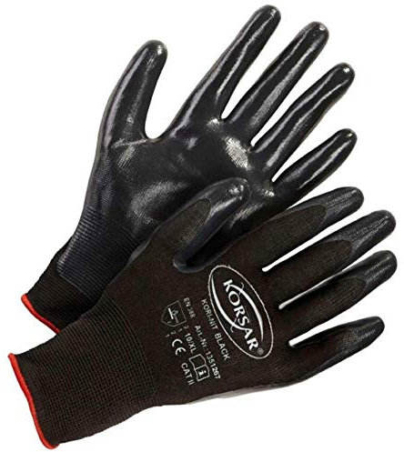 144 Paar KORSAR KORI-NIT Schwarz Gartenhandschuhe 10(XL)