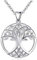 Alexander Castle Tree of Life Pendant Necklace 925 Sterling Silver Necklace for Women - Yggdrasil Crann Bethadh with 18 Silver Chain & Jewellery Gift Box - 20.5mm