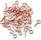 Suneast 200 Pcs Mini Screw Eye Pins Hooks Eyelets Screw Threaded Bails for Jewelry Making Findings, DIY Crafts, Resin, Beads - Rose Gold - 4 * 8mm
