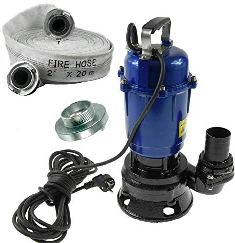 Fäkalienpumpe Tauchpumpe Schmutzwasserpumpe 550W 300l/min - 18000l/h mit 20m Bauschlauch C IBO MAGNUM