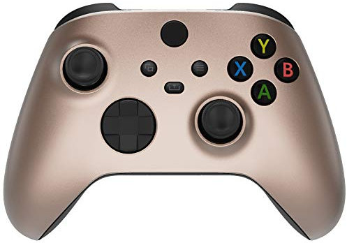 eXtremeRate Carcasa para Xbox Series X S Mando Accesorios Protector Placa Frontal Funda Delantera Reemplazo Kit Cubierta Cover Shell para Xbox Series S X Control-No Incluye Mando(Rosa Dorado)