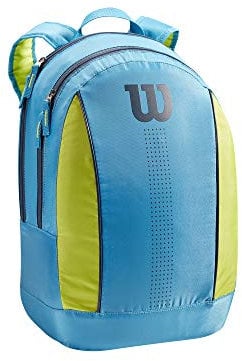 Wilson Tennisrucksack Junior, Bis zu 2 Schläger, Blau/Limettengrün/Marineblau, WR8012903001