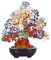 JSDDE Arbre Feng Shui Pierre Ornements de Base Ovale en Résine Grand Arbre de Vie en Cristal Décoration Jardin Maison Chakra Cadeau Fête des Mères