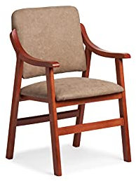 Großvater a Gusto Greco Esszimmerstuhl, Armlehnen aus Kirschbaumholz, schmutzabweisender Stoff (Maße: 86 x 54 x 54 cm), speziell für ältere Menschen, gerader Rücken, Esszimmer oder Salita… geröstet