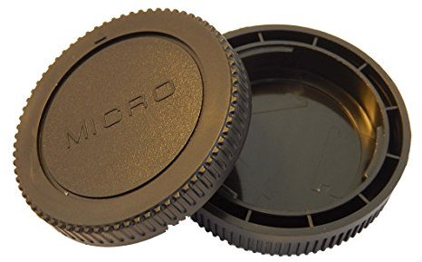 vhbw Lot de Bouchons pour Objectif Compatible avec Panasonic Lumix 14-42mm, 14-45mm, 14mm, 20mm Appareil Photo - Cache arrière et de boîtier, Noir