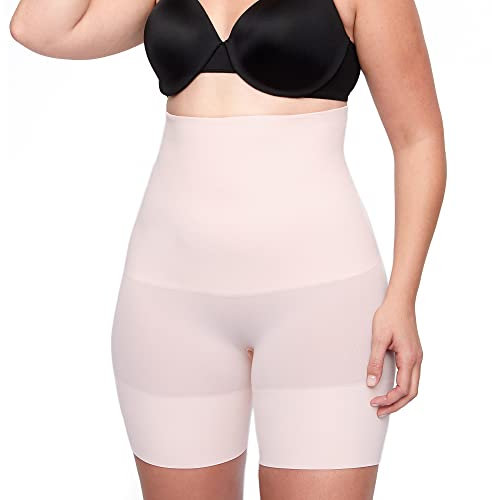 Underoutfit Shapewear pour femme - Short taille haute - Body Shaper pour femme - Tailles S et grandes, rose pâle, X-Large