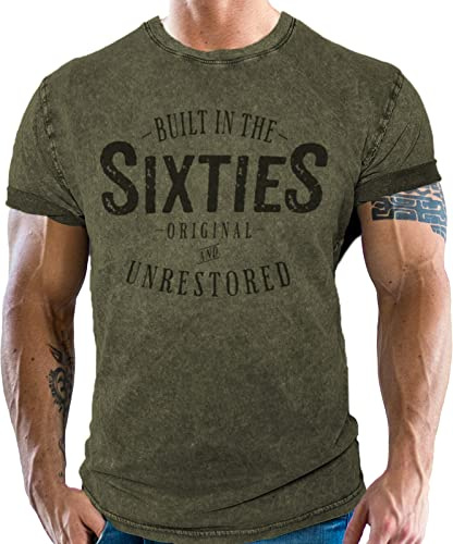 Gasoline Bandit Original Biker Racer Herren T-Shirt: Born in the Sixties - Im Vintage Retro Style
