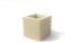 Kloris Blumentopf mit niedrigem Würfel, modern, quadratisch, 35 cm, Polyethylen, Farbe: Creme, volle Kapazität: 35 x 35 cm, Höhe und Tiefe: 35 cm