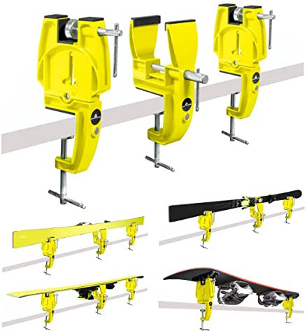 RaceWax SkinRocks Ski Vise Racing Skispanner Pro Plus World Cup Skihalterung gelb