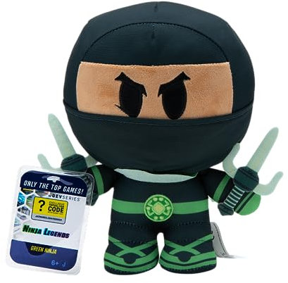 DevSeries Green Ninja Collector Plush – 20,3 cm Polyester-Plüsch mit exklusivem virtuellen Artikelcode