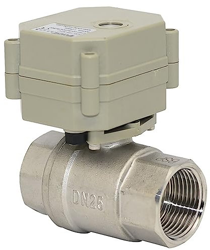kezhai Dream 1 110-230V AC Motorisierter Kugelhahn, DN25 Edelstahl 2 Drähte Automatische Rückkehr NO Elektrischer Kugelhahn