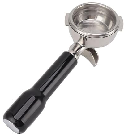 54mm Coffee Portafilter, Stainless Steel Coffee Portafilter 2 Ears Detachable Filter Holder Portafilter Fits for Nuova Coffee Machine, Extracts Two Cups of Coffee (Black)