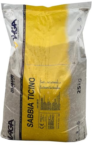 Centro Natura & Pet Shop Sabbia Ticino Vaga Mapei per Preparazione Calcestruzzo Malta Intonaco Granulometria 0,1-0,9mm Confezione 25kg