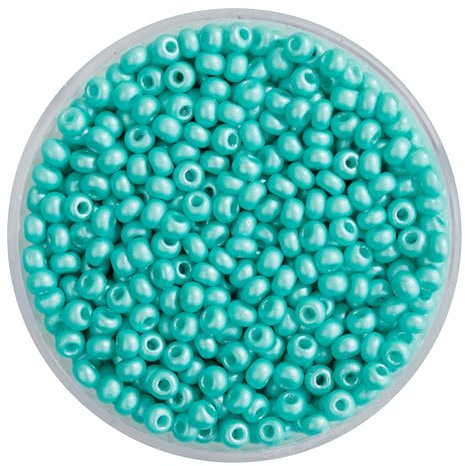 PRACHT PermaLux Rocailles Glasperlen 2.6 mm 17 g Ganzjährig geeignet für Schmuckherstellung und Bastelprojekte Mint