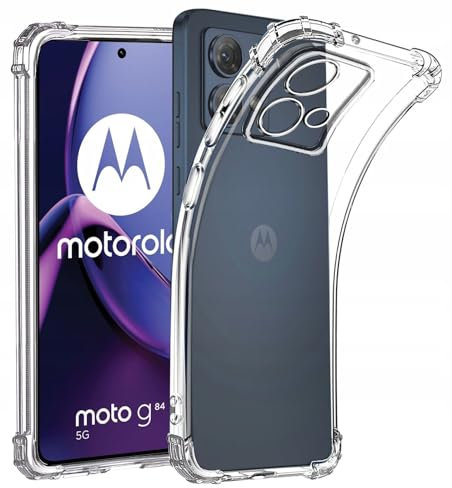 Cracksin Hülle Kompatibel mit Motorola Moto G84 5G Transparent Ultra Dünne weiche TPU Kratzfeste Kantenschutz Klar Case Cover [Handyhülle mit Verstärkte Ecken]