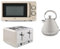 Tower Cavaletto Latte Pyramid Kettle, 4 Slice Toaster & 800W 20L Microwave T24042MSH. Contemporary Matching Kitchen Set in Latte Colour, TWRCAVPKT4MICLATTE