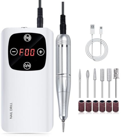 2 In 1 Electric Nail Files Rechargeable Nail Drill 45000RPM Nail Drill Machine With Nail Lamp For Acrylic And Gels Nails 45000rpm Nail Drill Electric Nail Drill Set Nail Files Nail Lamp For Nail Salon
