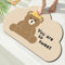 Badezimmerteppich 40X60Cm Cartoon Bär Badteppich rutschfest Waschbar,Duschvorleger Schnelltrocknend,Stein Badematte,Diatomite Stone Bath Mat,Super Absorbierende Badvorleger