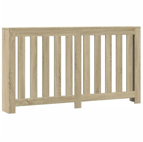 vidaXL Heizkörperverkleidung, Heizungsverkleidung Modernes Latten-Design, Heizkörperabdeckung für Wohnzimmer, Heizungsabdeckung, Sonoma-Eiche 149x20x82cm Holzwerkstoff