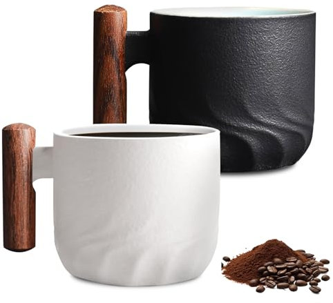 Tazza Da Caffè in Ceramica 70 Ml, 2 Pezzi Tazzine Caffe, Tazza Da Tè in Ceramica, Tazzine Da Caffè, Tazze Cappuccino per Caffè, Tè, Bevande