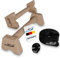 ArtSport Liegestützgriffe aus Holz L - Calisthenics, Parallettes, Liegestütz Barren, Indoor & Outdoor, ergonomische Handstand Griffe