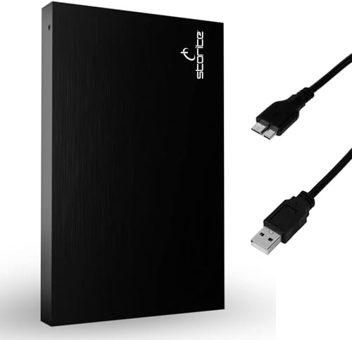 Storite 2.5 Ultra Slim Portable External Hard Drive 120GB HDD Backup Storage with USB 3.0 Fast Data Transfer Compatible for PC, Mac, Window, Gaming Console, Laptop, and Desktop (Black)