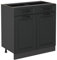Vicco Küchenunterschrank R-Line, Anthrazit Landhaus, 80 cm ohne Arbeitsplatte
