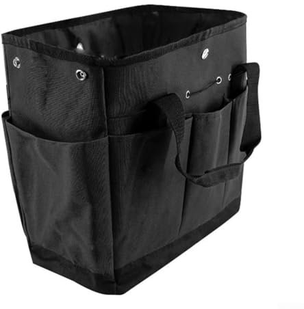 Werkzeugkasten für Gartengeräte, 34 x 17 x 30 cm, Aufbewahrungstasche für Gartengeräte, Aufbewahrungstasche, Gartengeräte, Aufbewahrungstasche, Aufbewahrungstasche, Innen- und Außenbereich (schwarz)