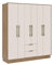Vente-unique-Armadio 6 ante e 2 cassetti L162 cm Beige e le FEOVA