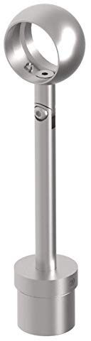 Rohrstütze Edelstahl mit Kugelring 42,4 mm Handlaufrohrstütze rund 42,4 Handlaufhalter Handlaufträger Rundrohr Pfosten Rohrhalter Geländer Treppengeländer Handlauf