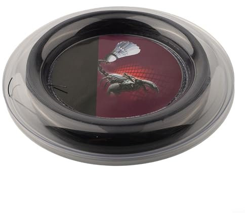 Elástico y resistente al desgaste Nylon para cuerda de bádminton, 200 m de longitud para uso de entrenamiento (negro)