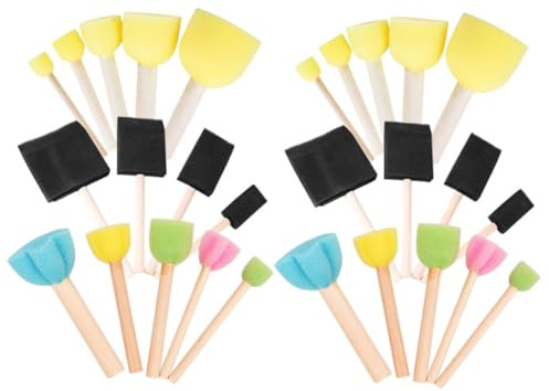 ifundom 28 Pièces Éponge à Peindre Tampon Éponge pour Garçon Fille pour Peinture Outil De Peinture Style Graffiti