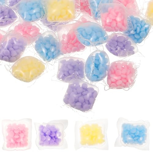 Waschmittelperlen 100 Beutel Essenz Mikroverkapselung Duft | Statische Aufladung, Praktische Einzelverpackung, 100 Stück Packung Zufällige Farbe