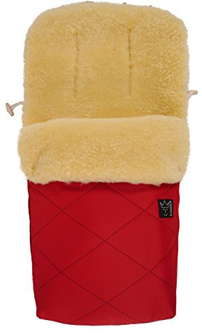 Lammfell Fußsack Natura, red