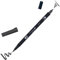 Tombow ABT-N25 Fasermaler Dual Brush Pen mit zwei Spitzen, lamp black 1 Stück (1er Pack)