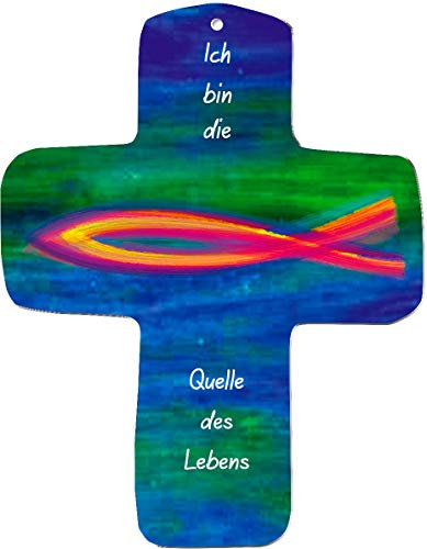 metALUm Wandkreuz aus Holz Ichtys | #KRK018